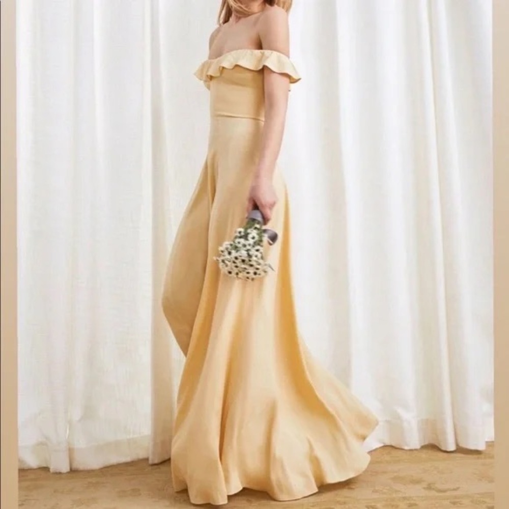 Reformation yellow verbena dress size 6